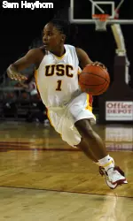 Camille LeNoir led USC for the third straight game with 13 points tonight.