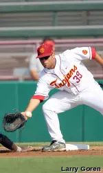 Senior first baseman Derek Perren was 10-for-14 with 11 RBI during the series against No. 5 Cal last weekend