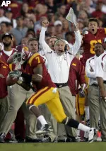 Pete Carroll reacting to a Cary Harris interception in 2007.