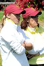USC Head Coach Andrea Gaston (right) with Belen Mozo.