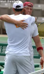 Robert Farah and Kaes Van't Hof are the 2008 NCAA Doubles Champions.