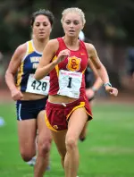 Sophomore Sarah Cocco led USC today at the Aztec Invitational, finishing 12th with a time of 18:17.