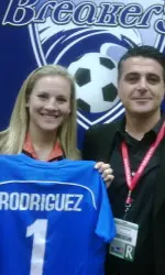 Amy Rodriguez was the top draft pick in the WPS draft today in St. Louis.