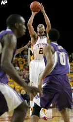 Junior guard Dwight Lewis, leading USC with a 15.8 scoring average, sprained his left ankle at practice on Monday and his availability for this weekend's Pac-10 road games is listed as day-to-day.