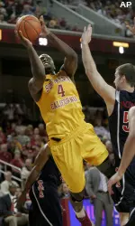 Freshman Leonard Washington scored 12 points in USC's 70-69 win over Stanford Thursday.
