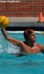 Shea Buckner blasted six goals today to lead a powerful Trojan offensive effort.