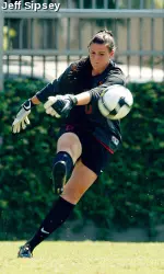 Kristin Olsen had a new career high with 13 saves tonight at No. 1 Stanford.