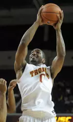 Southern California forward Marcus Johnson drives to the basket.
