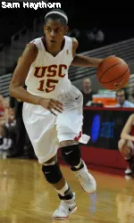 Briana Gilbreath led USC with 16 points tonight.