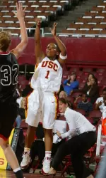 Three points and three assists is all Camille LeNoir needs to move up again in USC's career charts.