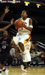 Camille LeNoir is the second Trojan to be named Pac-10 Player of the Week this season.