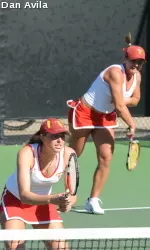 Amanda Fink and Gabriela Niculescu got a win over ASU's #10 Hein/McKenna today.