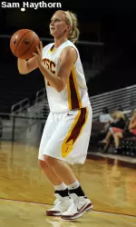 Heather Oliver led USC with three 3-pointers and 15 points tonight.