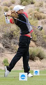 Belen Mozo tied a course record and became just the fourth Trojan to card a 65 or better on Monday.