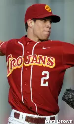 Robert Stock dropped his season ERA to 2.14 after allowing just one earned run in seven innings Sunday. No. 14 Oregon State defeated USC, 5-4, in 10 innings to avoid the sweep.