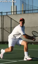 Steve Johnson opened his first Pac-10 Championships with a winning day and more to come.