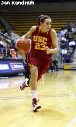 Jacki Gemelos led the Trojans with 27 points tonight.