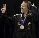 Katinka Hosszu after winning the 200y fly title.
