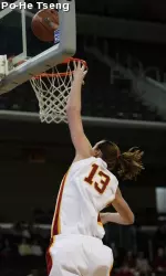 Kari LaPlante was the first Trojan in double digits with 11 points today.