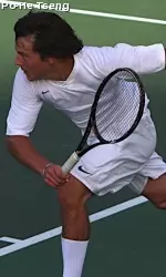 Matt Kecki won his fifth straight singles match today.