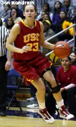 Jacki Gemelos led USC with 13 points tonight.