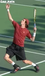 JT Sundling won in doubles and singles today vs. San Diego State.