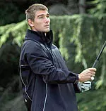 Freshman T.J. Vogel is tied for seventh after the first round.