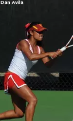 Alison Ramos got doubles and singles wins today at ASU.