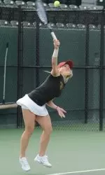Sarah Fansler helped clinch the doubles point and also secured the match win in singles.