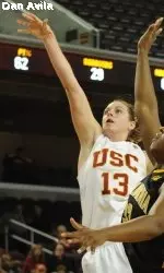 Kari LaPlante led USC wiith 13 points tonight.