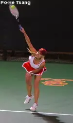 Senior Sarah Fansler has been sidelined by injury but got a win today in Eugene.