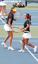 USC gears up for doubles play vs. Stanford on Wednesday in Ojai.