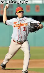 Andrew Triggs struck out eight in seven scoreless innings, allowing just three hits, as USC shut out No. 19 Arizona, 6-0