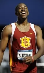 Senior Ahmad Rashad won both the 100m and 200m dashes at the Pac-10 Championships as a freshman and junior. He is attempting to become the first Pac-10 male to win either event three times since the event switched from yards to meters in 1976.