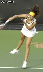Valeria Pulido won in doubles and clinched in singles today for the Trojans.