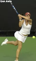 Maria Sanchez got a good win today to take a trip to tomorrow's NCAA Quarterfinals.