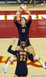 Kendall Bateman and the USC women's volleyball team has been picked to finish second in the 2010 Pac-10 Conference preseason coaches' poll