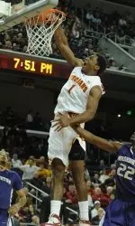 Senior Alex Stepheson (shown here) teams with junior Nikola Vucevic to provide the Trojans with the top two returning rebounders in the conference. USC opens the season at home vs. UC Irvine on Nov. 13.