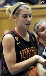 Christina Marinacci led USC with 12 rebounds today at Washington.