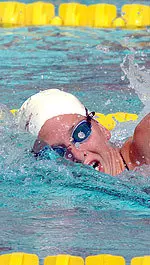 Junior Haley Anderson swept the 500y and 1000y free at Arizona Friday.