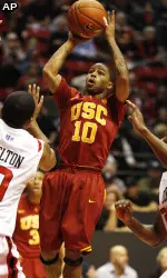 File: Maurice Jones' go-ahead three-pointer with less than 2 minutes to play helped USC win.