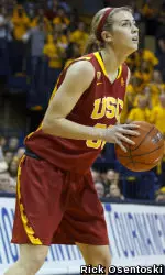 Christina Marinacci tallied 14 rebounds to lead the Trojans on the boards.