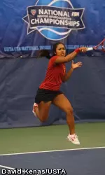 Sabrina Santamaria has her eye on a doubles title with Kaitlyn Christian.