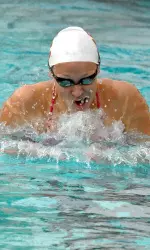Kasey Carlson broke her own record in the 50y free.