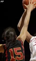 Briana Gilbreath had three blocks and 17 points tonight at ASU.