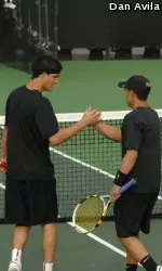 Emilio Gomez and Daniel Nguyen went a combined 4-0 in singles and doubles play last week.