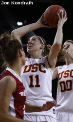 Cassie Harberts had a double-double with 31 points and 14 rebounds.
