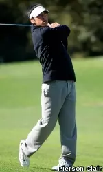 Jeffrey Kang tied a season-best with a 66 today.