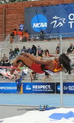 Redshirt senior Nia Ali placed sixth in the women's high jump to become the first Trojan female to score in the event since 1997. In her down time between jumps, she ran the fastest qualifying time in the women's 100m HH to advance to Saturdays finals.