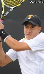 Daniel Nguyen has to face his doubles teammate Ray Sarmiento tomorrow in the singles semis.